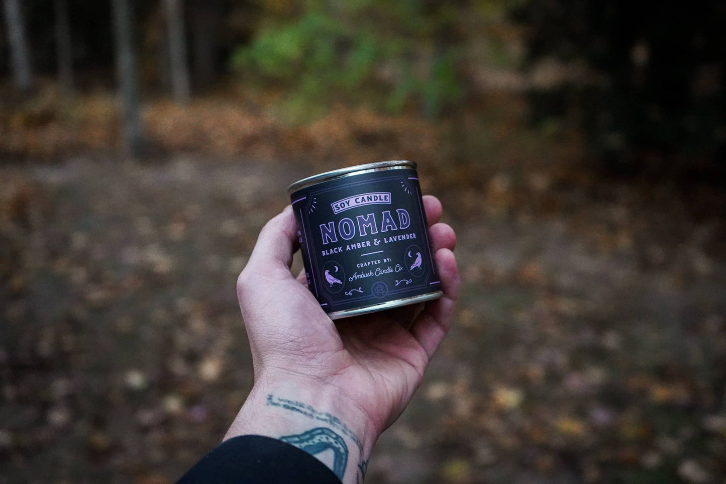 8oz Vegan Soy Wax + Wood Wick Candles by Ambush Candle Co