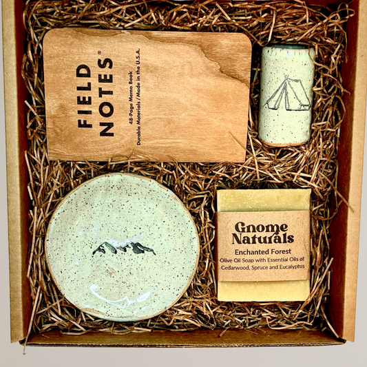 Happy Camper Artisan Gift Pack with Handcrafted Ceramics
